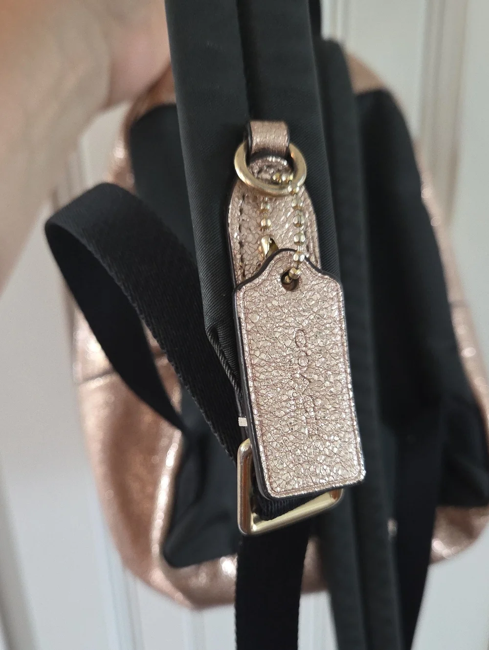 Coach Rose Gold Mini Backpack Bag